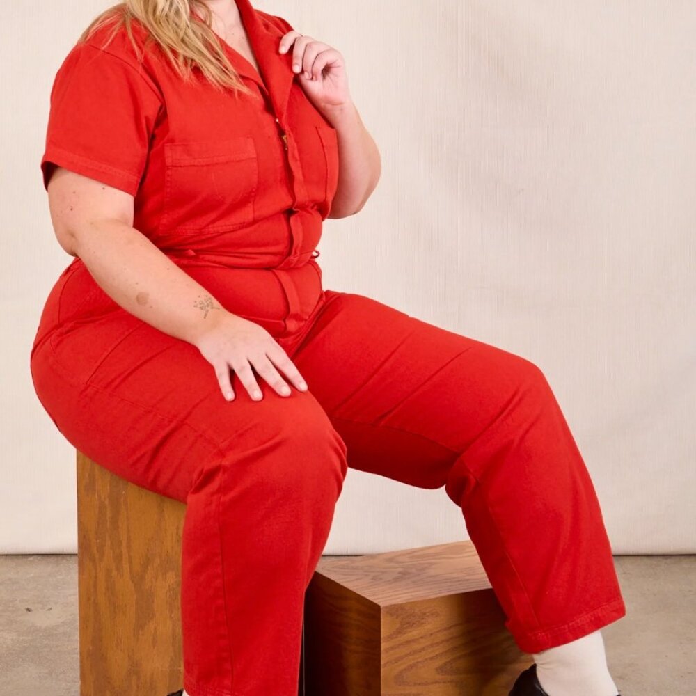 Big Bud Press Mustang Red Shortsleeved Jumpsuit